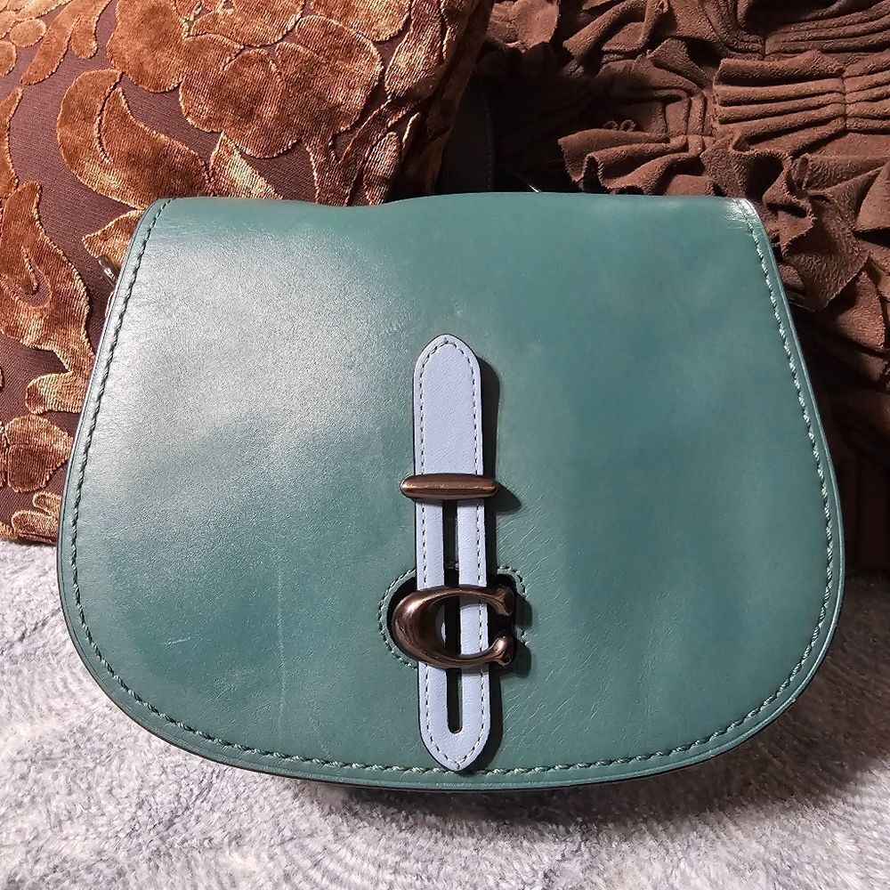 Coach Saddle Bag Crossbody Purse in Colorblock